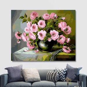 ภาพวาดสีน้ำมัน DIY ระบายสีตามตัวเลข ภาพวิวธรรมชาติ น้ำตกบนผืนผ้าใบ ระบายสีตามตัวเลขสำหรับตกแต่งผนังบ้าน - Product Image 2