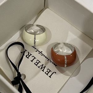 New Arrival French Style Retro Enamel Wide <b>Ring</b> for Women | <b>Adjustable</b> <b>Size</b> Luxury Design - Product Image 1