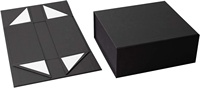 Boîte cadeau magnétique pliable de luxe personnalisée ISO9001, emballage cosmétique rigide en papier pliable avec impression numérique et gaufrage