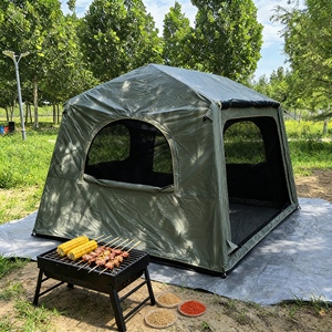 Suite de glamping gonflable luxueuse et spacieuse avec <span class=keywords><strong>jacuzzi</strong></span> privé et salon pour une relaxation ultime en plein air - Product Image 2