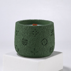 Nuevos Portavelas de Yeso de Roca Volcánica Mate con Patrones Exquisitos, Difusores de Aroma, Recipientes para Velas Aromáticas, Recuerdos para Fiestas - Product Image 5