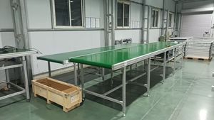 OEM Ayarlanabilir Hız ve Yükseklik PVC Alüminyum Bantlı Konveyör Ayarlanabilir Otomatik Motorlu - Product Image 6