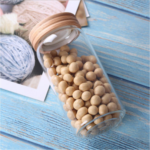 Couvercle en bois En Verre Bidon Hermétique de Stockage De Nourriture Bouteilles Conteneur Grains Thé Café Haricots Bonbons Pots Pot En Verre Rond - Product Image 3