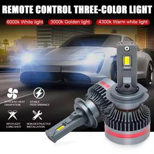 หลอดไฟหน้ารถยนต์ H4 แบบ LED กระพริบ 12V 100W สามสี พร้อมรีโมทคอนโทรล ใช้ได้กับรถยนต์ทั่วไป ความสว่าง 10000 ลูเมนส์ รับประกัน 2 ปี - Product Image 4