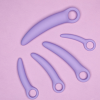 Ensemble de 5 pièces d'entraînement anal en silicone sûr pour le corps, étanche, avec baguettes pélviennes, bouchons anaux, ventouse puissante et forme ergonomique conique