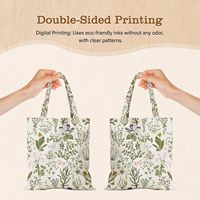 Sac fourre-tout et sac à bandoulière en toile à motif floral importé sur mesure pour femmes, avec poches zippées réutilisables, idéal pour les loisirs, les vacances, le shopping et le travail