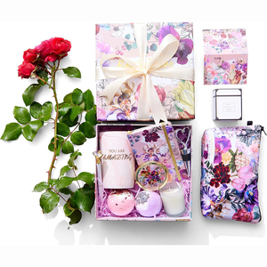 Conjunto de regalo de Navidad con diseño de flores de nuevo estilo promocional <span class=keywords><strong>para</strong></span> amante, novia, esposa, mamá, cestas de regalo de spa de cumpleaños personalizadas <span class=keywords><strong>para</strong></span> mujer - Product Image 3