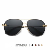 2026 Neue Little Bee UV400 Modische Vollrand-Sonnenbrille im europäisch-amerikanischen Stil mit personalisierten Ozeanscheiben