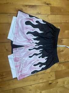 Men's New Trend High Waist Quick-Drying Double <b>Layer</b> Basketball & Running Shorts Breathable Anti-Wrinkle Made Polyester American - Product Image 3