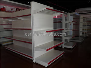 움직일 수있는 발이있는 일반 후면 패널 슈퍼마켓 선반 싱글 슈퍼마켓 곤돌라 상점 선반 - Product Image 4