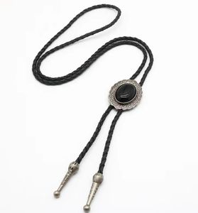 アレルギー対応 エコブラス カスタムオーダー ウエスタン カウボーイ ループタイ ブラックオニキス 黒曜石 レトロ ファッション カフリンクス タイクリップ - Product Image 1