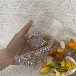 Bán buôn mới sáng tạo Bling Epoxy kim cương hình trái tim funda Para celular cho Techno Spark 10 Pro 9t 8 - Product Image 5