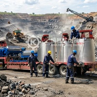 Cuve de mélange industrielle avec agitateur pour le traitement de boues de réactifs minéraux dans les installations minières