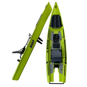 0 Kayak Pedal Drive Solo Skiff Boats Fishing Canoe/kayak With Electric Motor Set On Top Propeller Fin Pedal Drive