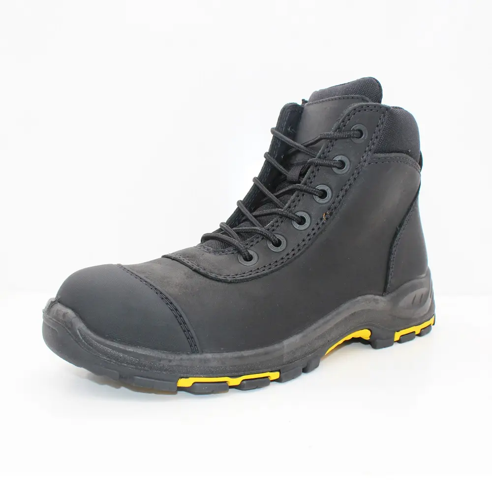 Australia style nubuck leather boot for men work steel toe safety shoes