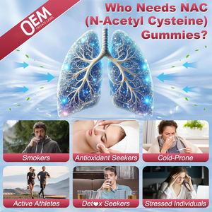 OEM NAC Gummies 600mg N-Acetil Cisteína Suplemento com Vitamina C, Zinco, Sabugueiro para Saúde do Pulmão e do Fígado para Crianças e Adultos - Product Image 5