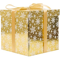 Boîte pliante carrée personnalisée, grande capacité, recyclable, blanche, orange, rouge foncé strié, portefeuille, cadeau, papier couché, estampage, bougie