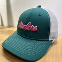 Casquette Trucker Richardson 112 en maille à 6 panneaux, profil bas, avec logo en cuir personnalisé, pour adulte, vente en gros