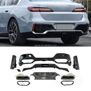 Punte di scarico dello Spoiler del diffusore del paraurti posteriore per <span class=keywords><strong>BMW</strong></span> serie 7 <span class=keywords><strong>G70</strong></span> Sport 2023 + protezione del paraurti posteriore per auto accessori per il corpo - Product Image 3