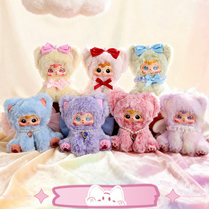 Three Little Feather Velvet Rainbow <b>Cat</b> <b>Plush</b> Blind Box 6 Pieces Per Box Collectible Toy Gift For Ages 14 Up - Product Image 1