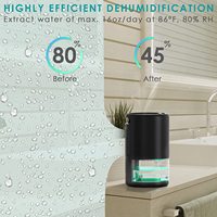 Mini sécheur d'air Portable Rechargeable, petit déshumidificateur à vendre 1L 350ML/D