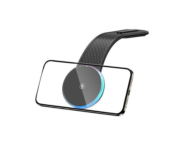 15W Fast Wireless Car Charger With Bendable Memory Titanium Alloy Arm Strong Magnetic Phone Holder for Dashboard and Windshield