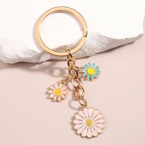 Daisy Keychain Flower Keyring Pendants for Car <b>Key</b> Holder Women Girls Handbag Accessories Handmade Jewelry Gift - Product Image 6
