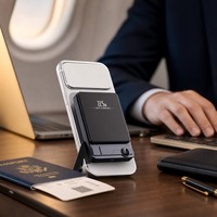 Batterie externe magnétique sans fil 10000mAh 22.5W à charge rapide avec câble intégré, écran LED, support et chargeur portable Type-C – Vente en gros OEM
