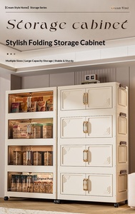 Organisateur de rangement magnétique en plastique avec porte, design pliable pour l'organisation de la maison, de la salle de bain, de la chambre à coucher, de la <span class=keywords><strong>cuisine</strong></span> et du comptoir - Product Image 4