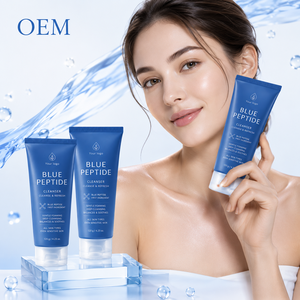 Limpiador Facial con Péptidos Azules, Espuma Suave, Limpieza Profunda, Cuidado Calmante para Piel Sensible, OEM - Product Image 1