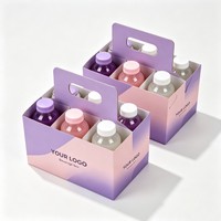 Boîte à boissons en carton ondulé écologique et recyclable sur mesure avec poignée pour bière, soda, jus et thé, impression de logo personnalisée