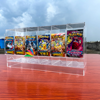 Packs de boosters pokemon TCG Mtg Yu-Gi-oh empilés personnalisés Affichage en gros 3 ou 6 emplacements Distributeur de booster pokemon en acrylique