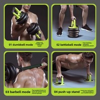 Ensemble d'haltères, de barres et de kettlebells réglables en fonte pour hommes, pour la remise en forme à domicile, les exercices et l'utilisation en dortoir