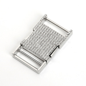 Hebilla deslizante de aleación de zinc plateada, ajustable, para cinturones, accesorio de moda duradero - Product Image 1