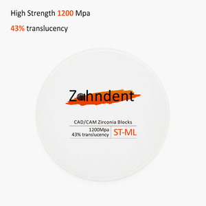 Zahndent ST-ML multilapis cad kedokteran gigi cam zirkonia blok untuk gigi tiruan laboratorium gigi - Product Image 1