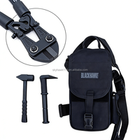 3-teiliges DIY Anti-Diebstahl Feuerwehrausrüstungs-Set Manuelles Werkzeugkit Notfall-Rettungsrucksack (Schwarze Feuerwehrtasche) Marke Heiying 1 Jahr Garantie