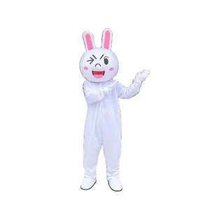 Karikatür Cosplay paskalya parti Bunny hayvan maskotları özelleştirilmiş yetişkin tavşan Bunny maskot kostümleri