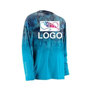 Hukquick Dry Upf 50 Lange Mouw Huk Uv Bescherming Sublimatie Custom Polyester Blanco Prestaties Groothandel Vissen Shirt Voor Mannen - Product Image 3