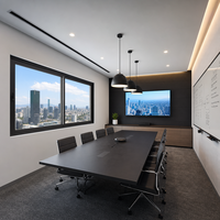 Fenêtre coulissante en aluminium certifiée CE NFRC AS2047 6063-T5 PA66 à rupture de pont thermique horizontale insonorisée OEM ODM pour extérieur et bureau