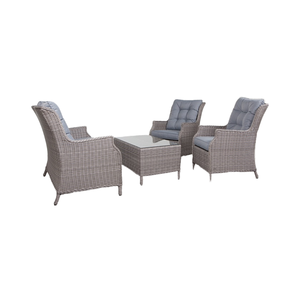 Joye Leisure Modernes Design Aluminium Rattan Recliner 4 Stück Langlebiges Outdoor Wicker Sofa Set für Garten Patio Courtyard Hotel Park - Product Image 2