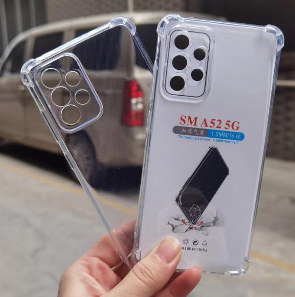 Прозрачный мягкий чехол из ТПУ с противоударной линзой для камеры Samsung A51, A52, A71, A01, Core A 12, A42, A02, M01, M31, M51, 1,5 мм