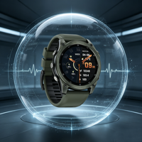 Reloj Inteligente T8Pro con Pantalla AMOLED de 1.32'', Batería de 540 mAh, Carga Magnética de 7-14 Días, Llamadas por Bluetooth, Frecuencia Cardíaca, Presión Arterial, Resistente al Agua, Android, Unisex, UE
