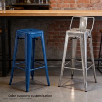 Tabourets de bar hauts, chaises de restaurant, style industriel moderne en fer, mobilier de cuisine commercial, couleur personnalisée, garantie de 2 ans