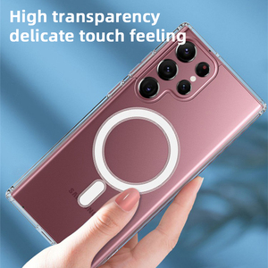 Housse de téléphone magnétique pour <span class=keywords><strong>Samsung</strong></span> Series TPU + PC Transparent Wireless Charge Phone Case pour <span class=keywords><strong>Samsung</strong></span> S23 24 - Product Image 5