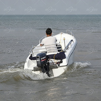 Petit Mini Yacht de Luxe 4 Places 360 en Fibre de Verre 3,6m Yacht de Sport Bateau de Pêche pour Lac, Rivière et Offshore