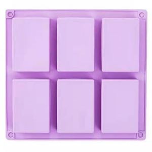 แม่พิมพ์สบู่ซิลิโคนรูปสี่เหลี่ยมผืนผ้า 6 ช่อง สำหรับทำสบู่แฮนด์เมด DIY - Product Image 5