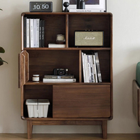 Armoire de rangement multifonctionnelle en bois de chêne de luxe, style moderne du milieu du siècle, vitrine de style nordique pour chambre à coucher, salon, maison