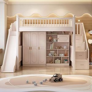 <span class=keywords><strong>Cama</strong></span> litera infantil de madera rosa con diseño de castillo de princesa, <span class=keywords><strong>cama</strong></span> litera colorida para niñas, juego de muebles infantiles - Product Image 6