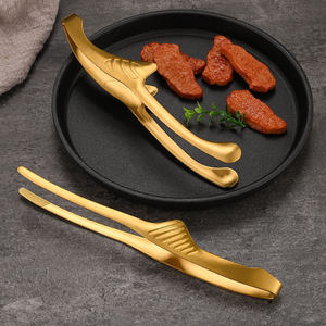 Pinzas para barbacoa de acero inoxidable 304, color oro y plata, pinzas comerciales para carne y alimentos, para uso en restaurantes y buffets. - Product Image 2