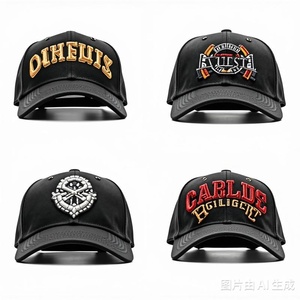 Nhanh chóng vận chuyển chất lượng cao tùy chỉnh thêu Rhinestone Logo 5 Bảng điều chỉnh cong vành cá nhân hip hop thể thao Mũ bóng chày mũ - Product Image 5